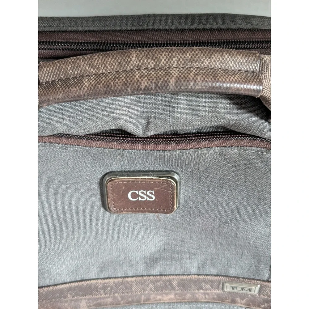 TUMI Alpha 3 Slim Solutions Brief Pack Backpack Anthracite Gray/Brown